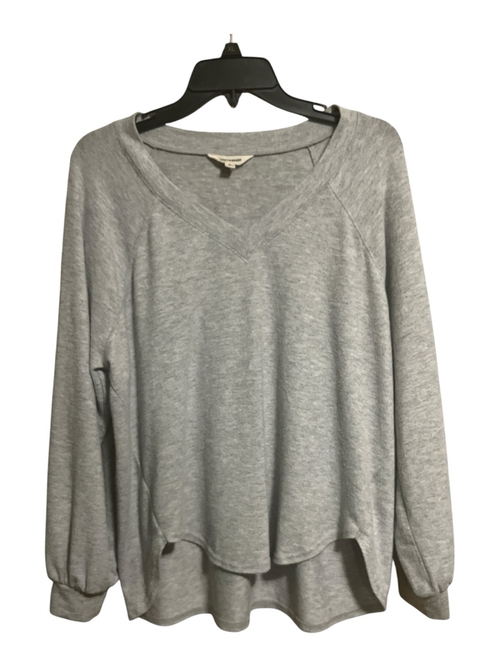 Lucky Brand Heather Gray V-Neck Pullover